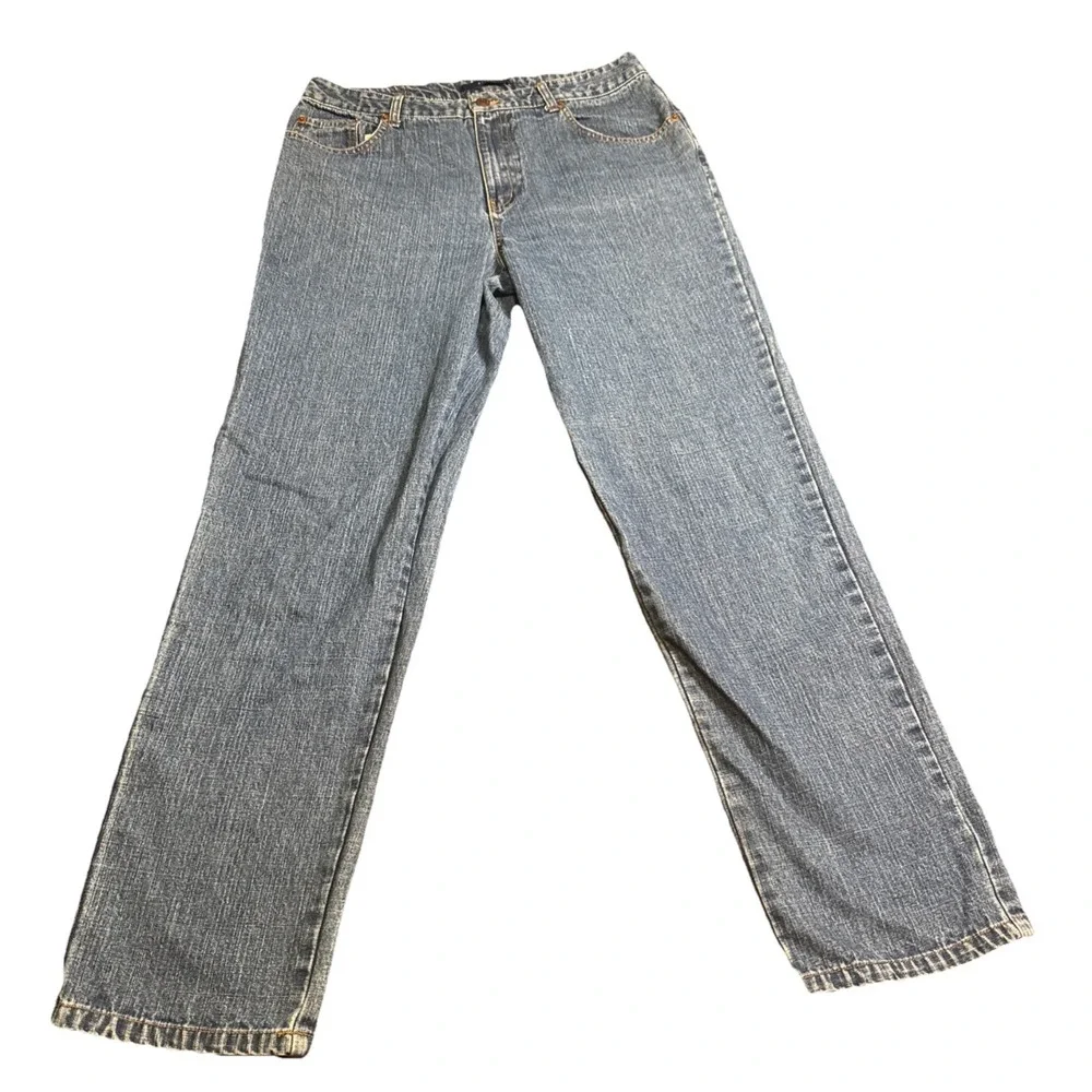 VTG Bill Blass Jeans Women's‎ Size 12 Easy Fit 100% Cotton Med Wash Straight Leg